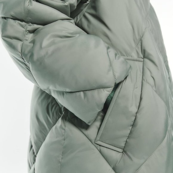 ZARA LONGLINE QUILTED JACKET - Picture 6 of 11